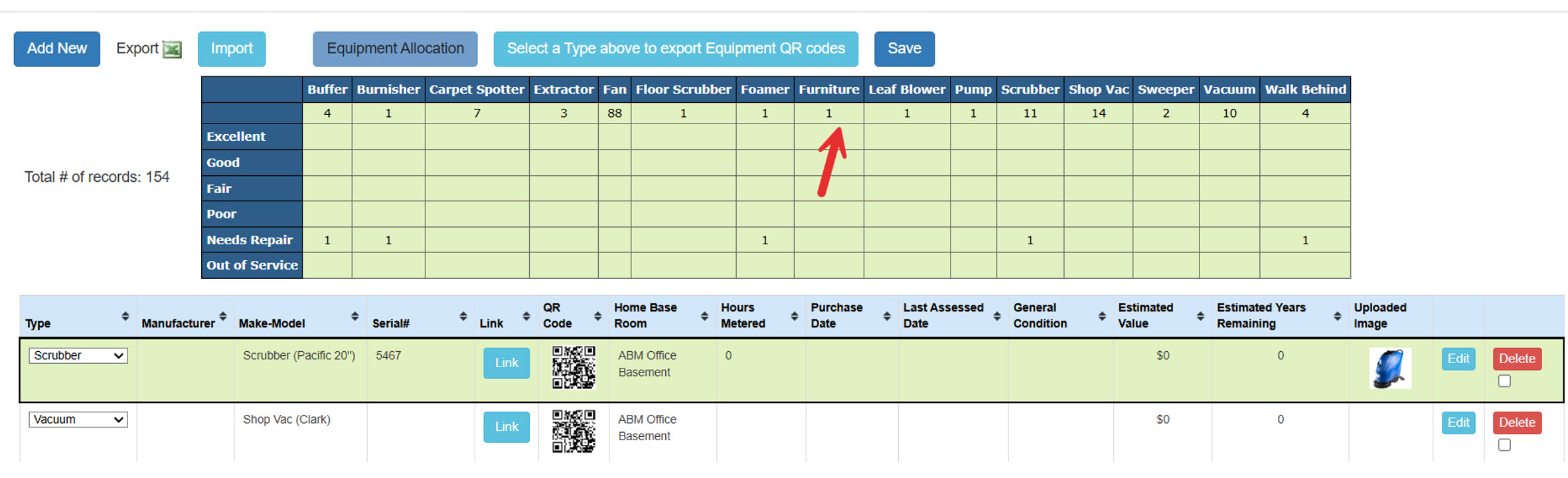 Bliss Equipment Inventory 1-5